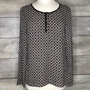 Business Casual Blouse Size M Sheer